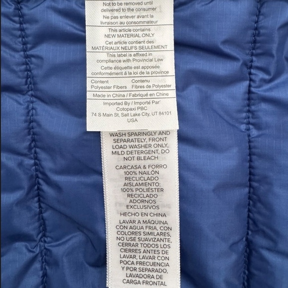 Cotopaxi Capa Insulated Hooded Jacket Men Black Pacific YKK Zip Small S - Picture 5 of 5